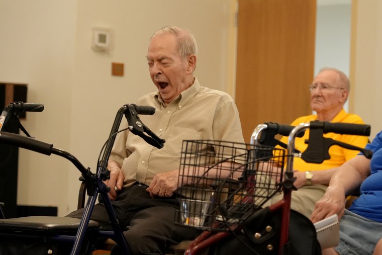 Image: Edmond Mertzenich yawns.