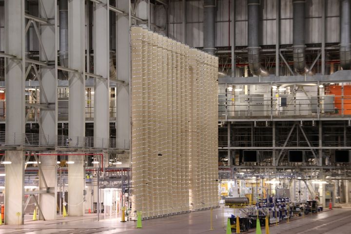 An array of centrifuges, known as a "cascade," is shown at Centrus Energy's Ohio facility. The company aims to start producing a rare type of nuclear fuel that only Russia sells on the global market by next year.