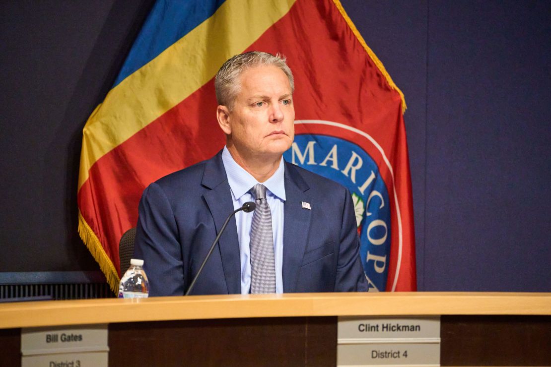 Nov 16, 2022; Phoenix, AZ, USA; Maricopa County Board of Supervisors member Clint Hickman is pictured during the Board of Supervisors formal meeting on Wednesday, Nov. 16, 2022.

Board Of Supervisors Headshots