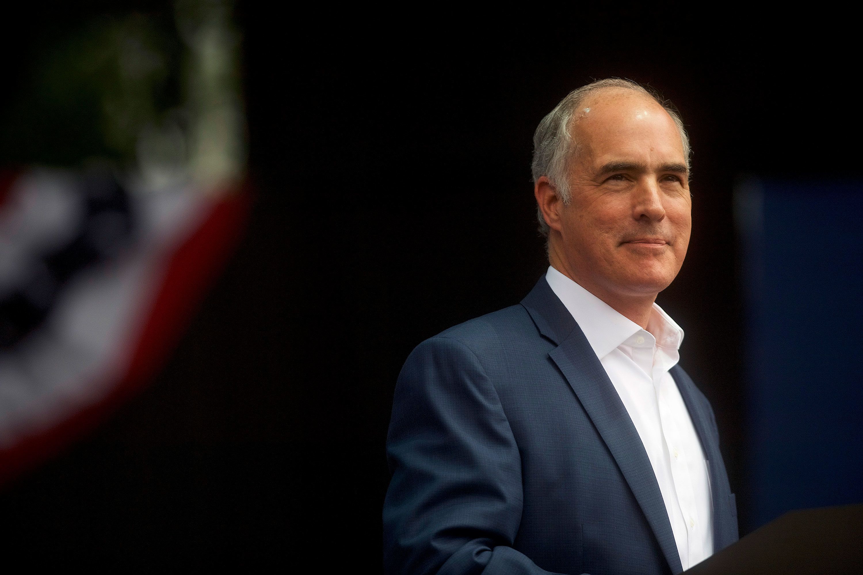 PHILADELPHIA, PA - SEPTEMBER 21: Senator Bob Casey (D- PA) addresses supporters before former President Barack Obama speaks during a campaign rally for statewide Democratic candidates on September 21, 2018 in Philadelphia, Pennsylvania. Midterm election day is November 6th. (Photo by Mark Makela/Getty Images)