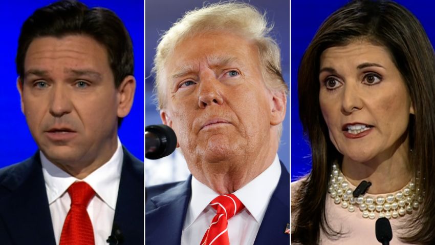 Ron DeSantis Nikki Haley Donald Trump SPLIT CNN Debate