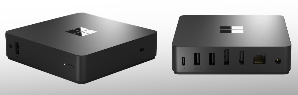 Microsoft's Windows 365 Link Cloud PC device front, side and back views