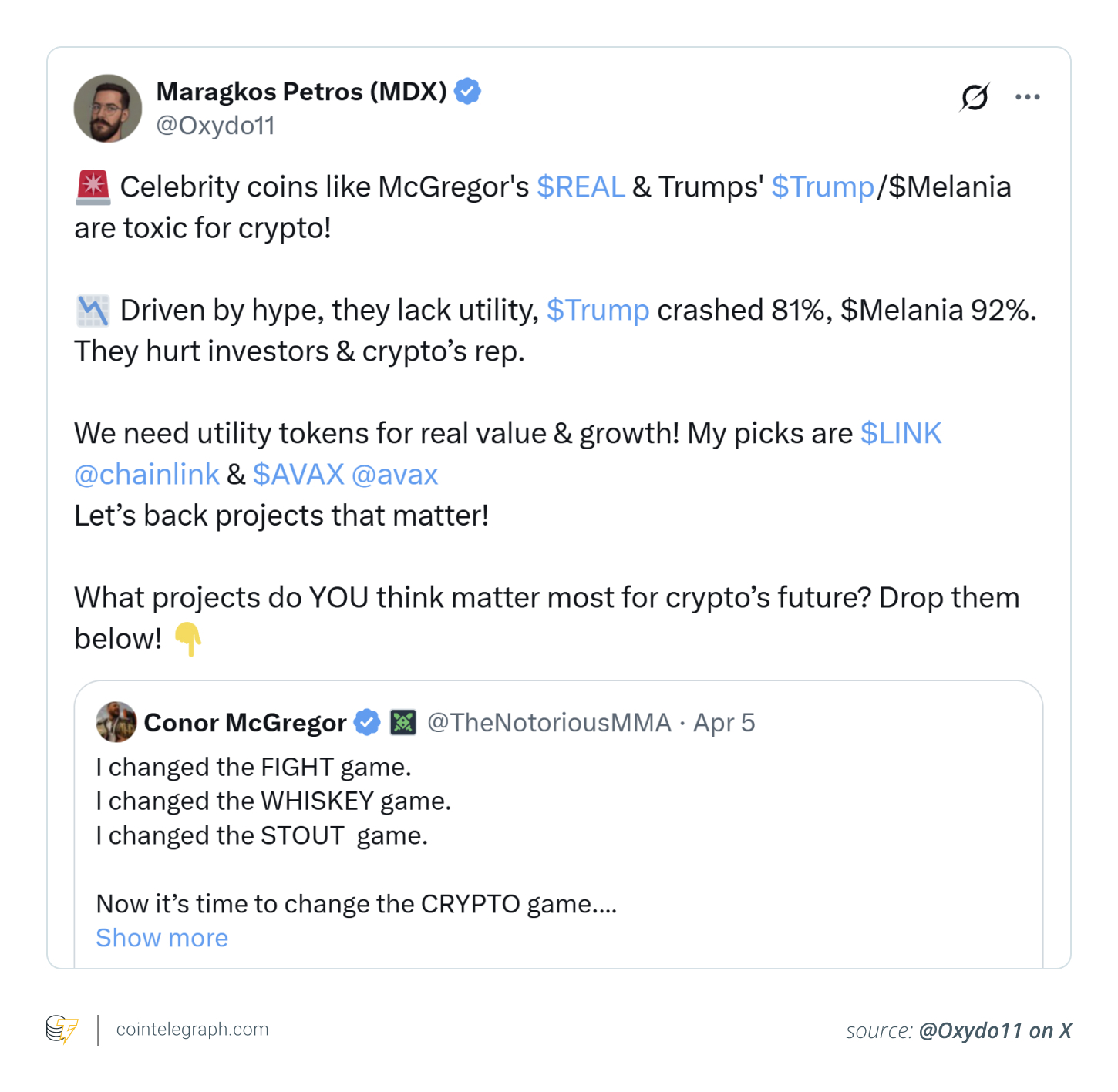 Several high-profile tokens attracted criticism