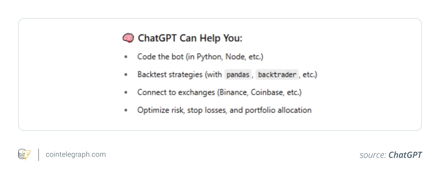 How ChatGPT-powered crypto trading can help