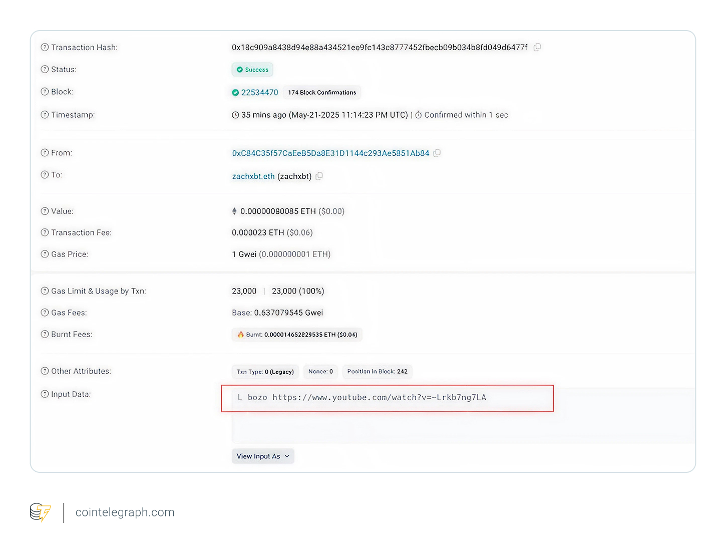Coinbase data hacker trolling ZachXBT