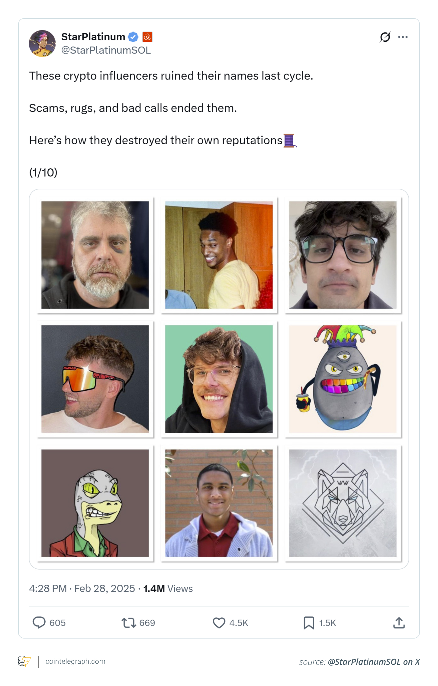 Crypto influencers (scammers) exposed Crypto influencers (scammers) exposed